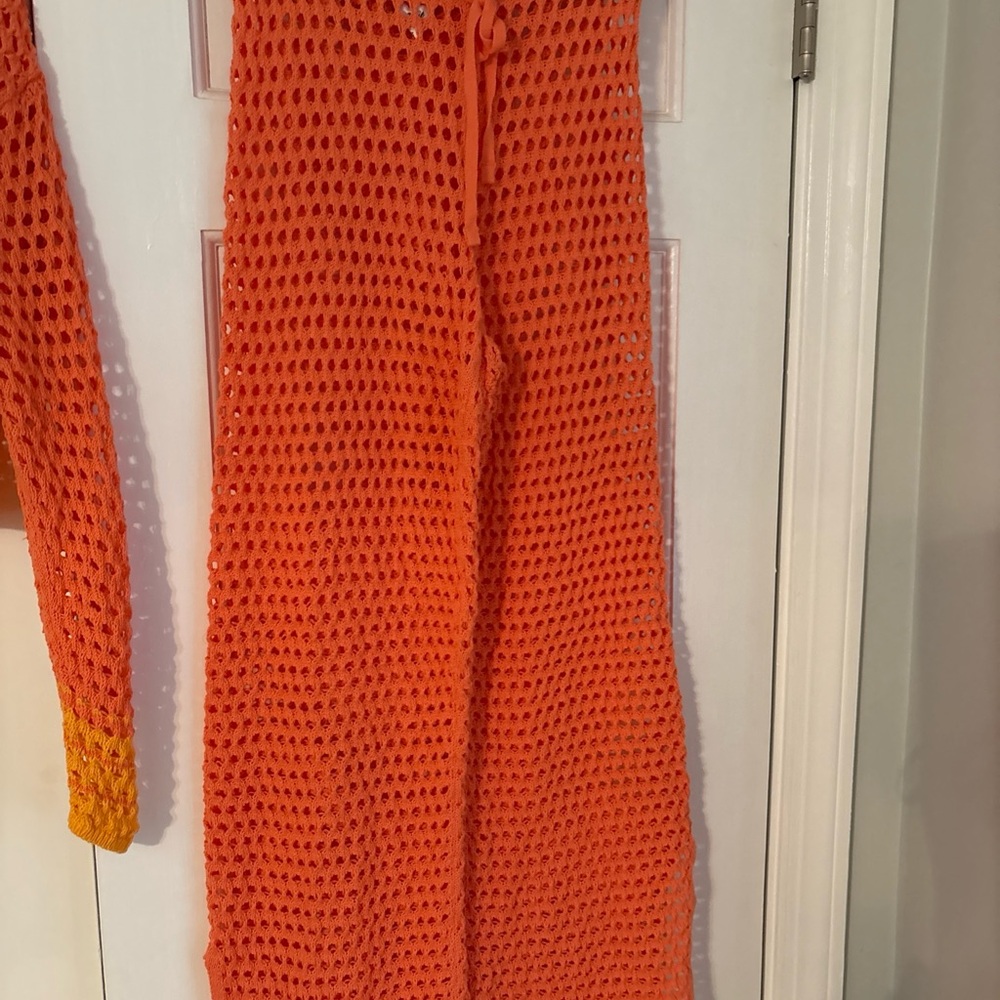 Aerie Orange Wide Leg Pants
